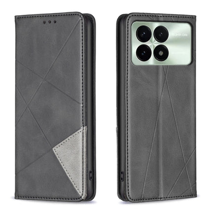Rhombus Texture Magnetic Leather Phone Case, For Xiaomi Redmi Note 13 4G Global, For Xiaomi Redmi K70E, For Xiaomi Redmi Note 13, For Xiaomi Redmi 13C