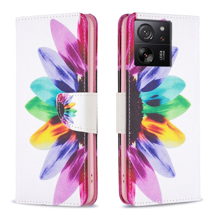 Colored Drawing Pattern Leather Phone Case