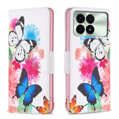 Colored Drawing Pattern Leather Phone Case, For Xiaomi Redmi K70 / K70 Pro