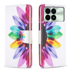 Colored Drawing Pattern Leather Phone Case, For Xiaomi Redmi K70 / K70 Pro