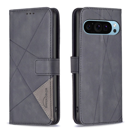 Magnetic Buckle Rhombus Texture Leather Phone Case, For Google Pixel 10a, For Google Pixel 9A, For Google Pixel 9 Pro, For Google Pixel 9