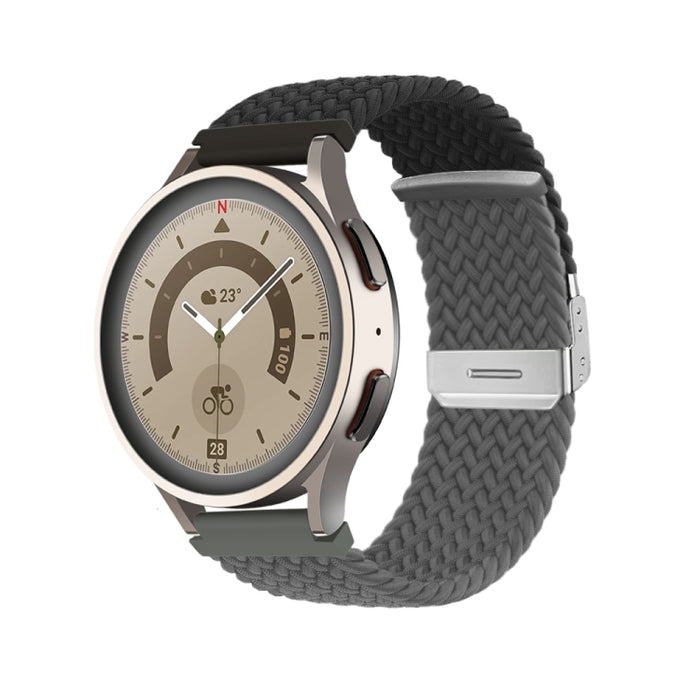 Buckle Braided Nylon Watch Band, 20mm