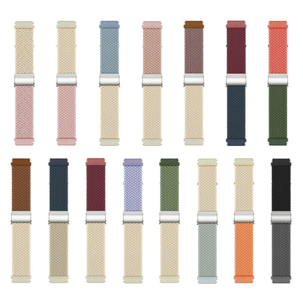 Buckle Braided Nylon Watch Band, 20mm