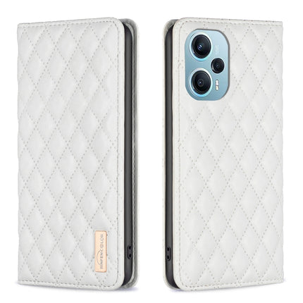 Diamond Lattice Magnetic Leather Flip Phone Case, For Xiaomi Redmi 12 4G, For Xiaomi Poco F5 5G / Redmi Note 12 Turbo, For Xiaomi Redmi Note 12S 4G / Note 11, For Xiaomi Civi 3 5G