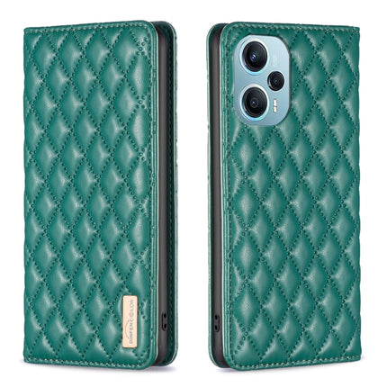 Diamond Lattice Magnetic Leather Flip Phone Case, For Xiaomi Redmi 12 4G, For Xiaomi Poco F5 5G / Redmi Note 12 Turbo, For Xiaomi Redmi Note 12S 4G / Note 11, For Xiaomi Civi 3 5G