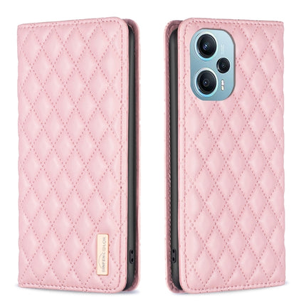 Diamond Lattice Magnetic Leather Flip Phone Case, For Xiaomi Redmi 12 4G, For Xiaomi Poco F5 5G / Redmi Note 12 Turbo, For Xiaomi Redmi Note 12S 4G / Note 11, For Xiaomi Civi 3 5G
