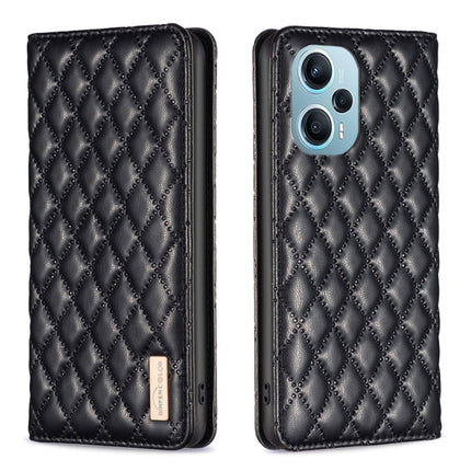 Diamond Lattice Magnetic Leather Flip Phone Case, For Xiaomi Redmi 12 4G, For Xiaomi Poco F5 5G / Redmi Note 12 Turbo, For Xiaomi Redmi Note 12S 4G / Note 11, For Xiaomi Civi 3 5G