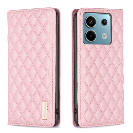 Diamond Lattice Magnetic Leather Flip Phone Case, For Xiaomi Redmi Note 13 Pro+ 5G, For Xiaomi Redmi Note 13 Pro 5G, For Xiaomi 13T / 13T Pro / Redmi K60 Ultra, For Xiaomi Redmi K70 / K70 Pro