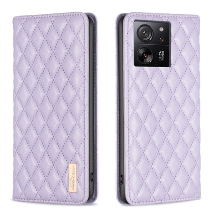Diamond Lattice Magnetic Leather Flip Phone Case, For Xiaomi Redmi Note 13 Pro+ 5G, For Xiaomi Redmi Note 13 Pro 5G, For Xiaomi 13T / 13T Pro / Redmi K60 Ultra, For Xiaomi Redmi K70 / K70 Pro