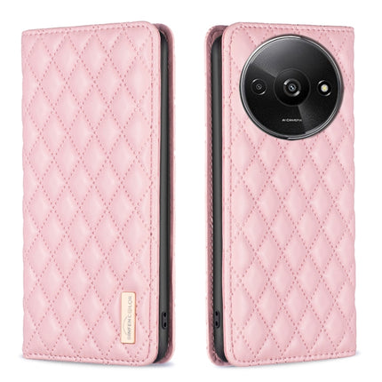 Diamond Lattice Magnetic Leather Flip Phone Case, For Xiaomi Poco M6 4G / Redmi 13 4G, For Xiaomi Redmi Note 13 Pro 4G Global, For Xiaomi Poco M6 Pro 4G, For Xiaomi Redmi A3