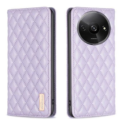 Diamond Lattice Magnetic Leather Flip Phone Case, For Xiaomi Poco M6 4G / Redmi 13 4G, For Xiaomi Redmi Note 13 Pro 4G Global, For Xiaomi Poco M6 Pro 4G, For Xiaomi Redmi A3