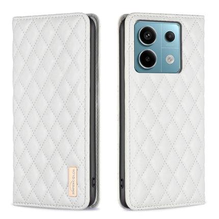 Diamond Lattice Magnetic Leather Flip Phone Case, For Xiaomi Poco M6 4G / Redmi 13 4G, For Xiaomi Redmi Note 13 Pro 4G Global, For Xiaomi Poco M6 Pro 4G, For Xiaomi Redmi A3