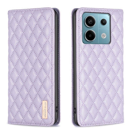 Diamond Lattice Magnetic Leather Flip Phone Case, For Xiaomi Poco M6 4G / Redmi 13 4G, For Xiaomi Redmi Note 13 Pro 4G Global, For Xiaomi Poco M6 Pro 4G, For Xiaomi Redmi A3