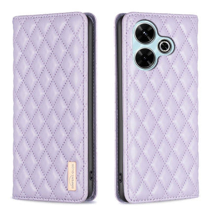 Diamond Lattice Magnetic Leather Flip Phone Case, For Xiaomi Poco M6 4G / Redmi 13 4G, For Xiaomi Redmi Note 13 Pro 4G Global, For Xiaomi Poco M6 Pro 4G, For Xiaomi Redmi A3