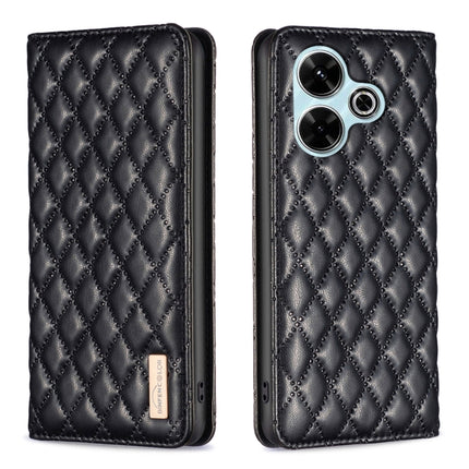 Diamond Lattice Magnetic Leather Flip Phone Case, For Xiaomi Poco M6 4G / Redmi 13 4G, For Xiaomi Redmi Note 13 Pro 4G Global, For Xiaomi Poco M6 Pro 4G, For Xiaomi Redmi A3