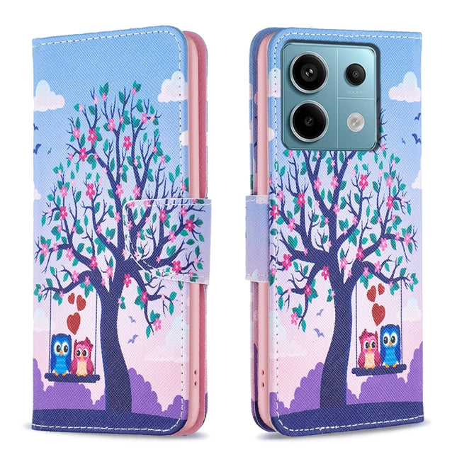 Colored Drawing Pattern Leather Phone Case, For Xiaomi Redmi Note 13 Pro 4G Global, For Xiaomi Poco F5 5G / Redmi Note 12 Turbo