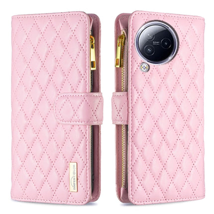 Diamond Lattice Zipper Wallet Leather Flip Phone Case, For Xiaomi Redmi 12 4G, For Xiaomi Poco F5 5G / Redmi Note 12 Turbo, For Xiaomi Redmi Note 12S 4G / Note 11, For Xiaomi Civi 3 5G