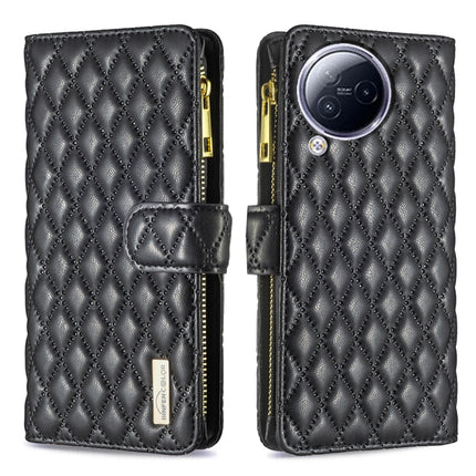Diamond Lattice Zipper Wallet Leather Flip Phone Case, For Xiaomi Redmi 12 4G, For Xiaomi Poco F5 5G / Redmi Note 12 Turbo, For Xiaomi Redmi Note 12S 4G / Note 11, For Xiaomi Civi 3 5G