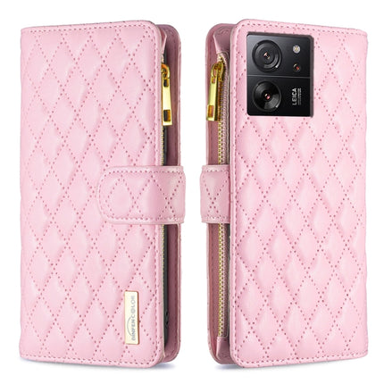 Diamond Lattice Zipper Wallet Leather Flip Phone Case, For Xiaomi Redmi K70E, For Xiaomi Redmi 13C, For Xiaomi 13T / 13T Pro / Redmi K60 Ultra, For Xiaomi Redmi K70 / K70 Pro