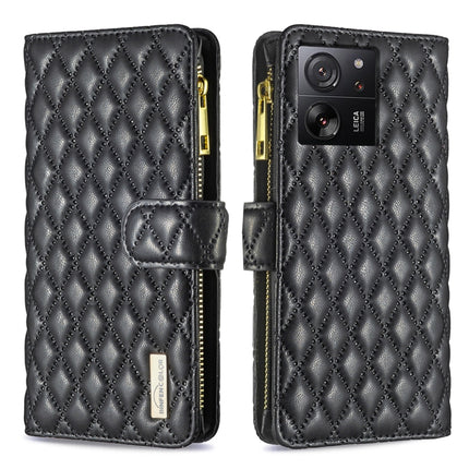 Diamond Lattice Zipper Wallet Leather Flip Phone Case, For Xiaomi Redmi K70E, For Xiaomi Redmi 13C, For Xiaomi 13T / 13T Pro / Redmi K60 Ultra, For Xiaomi Redmi K70 / K70 Pro