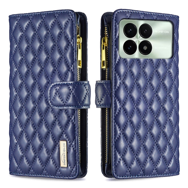 Diamond Lattice Zipper Wallet Leather Flip Phone Case, For Xiaomi Redmi K70E, For Xiaomi Redmi 13C, For Xiaomi 13T / 13T Pro / Redmi K60 Ultra, For Xiaomi Redmi K70 / K70 Pro