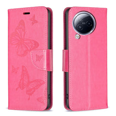 Two Butterflies Embossing Leather Phone Case, For Xiaomi Civi 3 5G