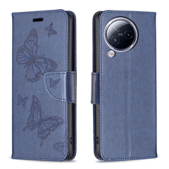 Two Butterflies Embossing Leather Phone Case, For Xiaomi Civi 3 5G