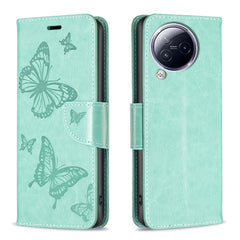 Two Butterflies Embossing Leather Phone Case, For Xiaomi Civi 3 5G