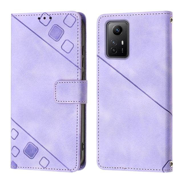 Skin Feel Embossed Leather Phone Case