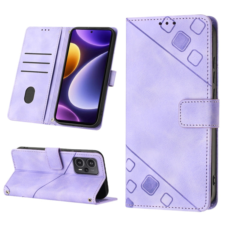 Skin Feel Embossed Leather Phone Case