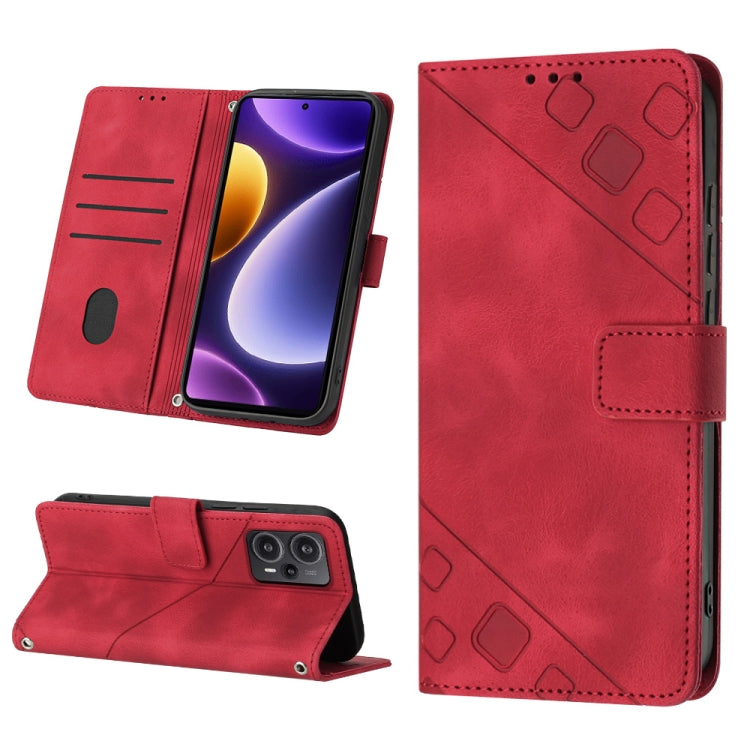Skin Feel Embossed Leather Phone Case