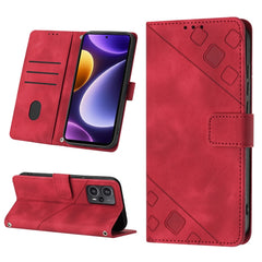 Skin Feel Embossed Leather Phone Case, For Xiaomi Poco M6 Pro 5G / Redmi 12 4G / 5G, For Xiaomi Redmi K70 / K70 Pro, For Xiaomi 13T, For Xiaomi Poco F5 5G/Redmi Note 12 Turbo, For Xiaomi Poco F5 Pro 5G/Redmi K60