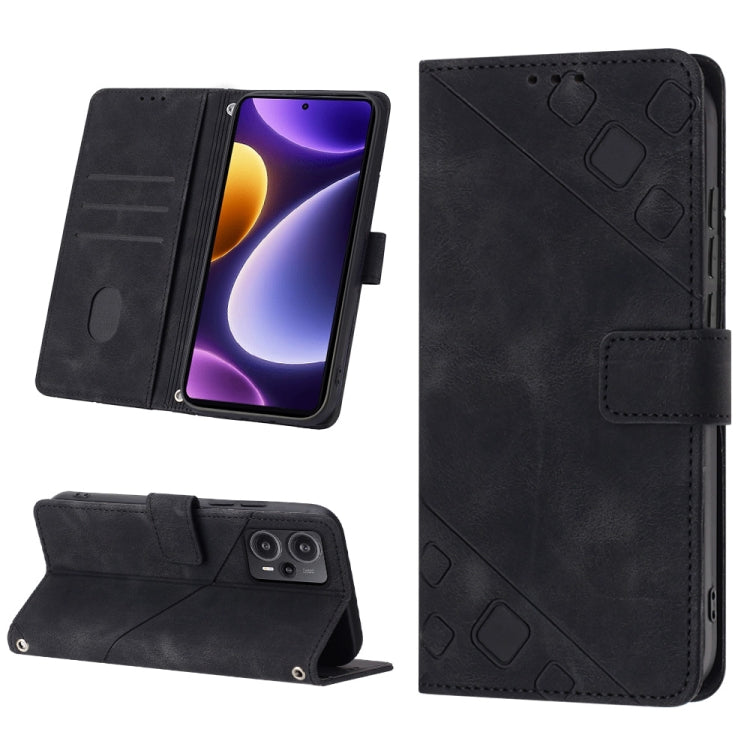 Skin Feel Embossed Leather Phone Case