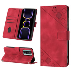 Skin Feel Embossed Leather Phone Case, For Xiaomi Poco M6 Pro 5G / Redmi 12 4G / 5G, For Xiaomi Redmi K70 / K70 Pro, For Xiaomi 13T, For Xiaomi Poco F5 5G/Redmi Note 12 Turbo, For Xiaomi Poco F5 Pro 5G/Redmi K60