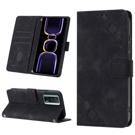 Skin Feel Embossed Leather Phone Case, For Xiaomi Redmi K70 / K70 Pro, For Xiaomi 13T, For Xiaomi Poco F5 5G/Redmi Note 12 Turbo, For Xiaomi Poco F5 Pro 5G/Redmi K60