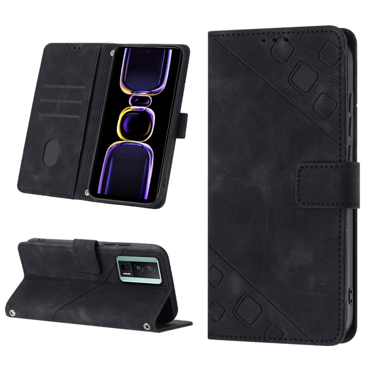 Skin Feel Embossed Leather Phone Case