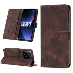 Skin Feel Embossed Leather Phone Case, For Xiaomi Poco M6 Pro 5G / Redmi 12 4G / 5G, For Xiaomi Redmi K70 / K70 Pro, For Xiaomi 13T, For Xiaomi Poco F5 5G/Redmi Note 12 Turbo, For Xiaomi Poco F5 Pro 5G/Redmi K60