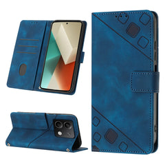 Skin Feel Embossed Leather Phone Case, For Xiaomi 14, For Xiaomi Redmi Note 13 5G Global, For Xiaomi Redmi 13C, For Xiaomi Redmi Note 13 Pro+ 5G, For Xiaomi Redmi Note 13 Pro 5G Global