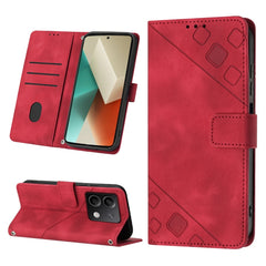 Skin Feel Embossed Leather Phone Case, For Xiaomi 14, For Xiaomi Redmi Note 13 5G Global, For Xiaomi Redmi 13C, For Xiaomi Redmi Note 13 Pro+ 5G, For Xiaomi Redmi Note 13 Pro 5G Global