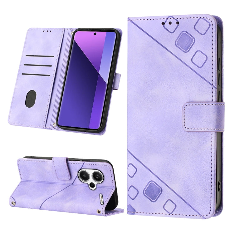 Skin Feel Embossed Leather Phone Case