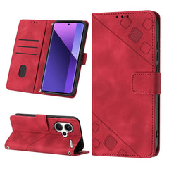 Skin Feel Embossed Leather Phone Case, For Xiaomi 14, For Xiaomi Redmi Note 13 5G Global, For Xiaomi Redmi 13C, For Xiaomi Redmi Note 13 Pro+ 5G, For Xiaomi Redmi Note 13 Pro 5G Global