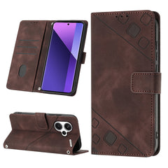 Skin Feel Embossed Leather Phone Case, For Xiaomi 14, For Xiaomi Redmi Note 13 5G Global, For Xiaomi Redmi 13C, For Xiaomi Redmi Note 13 Pro+ 5G, For Xiaomi Redmi Note 13 Pro 5G Global