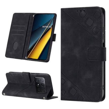 Skin Feel Embossed Leather Phone Case, For Xiaomi Redmi Note 13 Pro 4G Global, For Xiaomi Redmi Note 13 4G Global, For Xiaomi Redmi K70E, For Xiaomi Poco X6 Pro