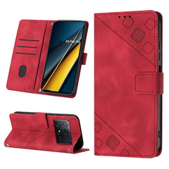 Skin Feel Embossed Leather Phone Case, For Xiaomi Redmi Note 13 4G Global, For Xiaomi Redmi K70E, For Xiaomi Poco X6 Pro, For Xiaomi 14 Ultra, For Xiaomi 14 Pro