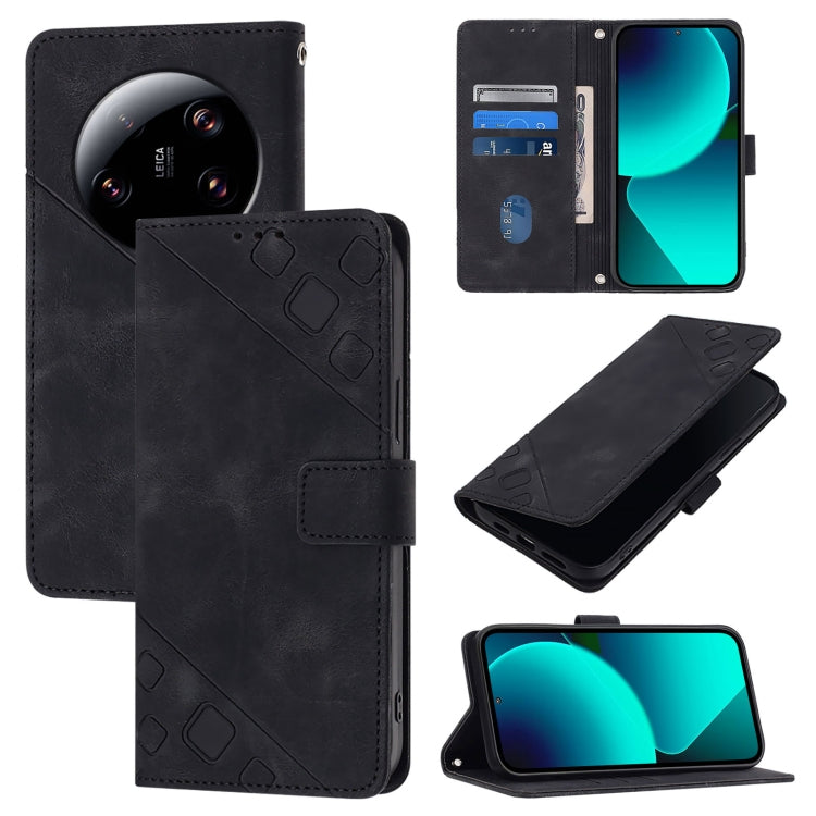 Skin Feel Embossed Leather Phone Case