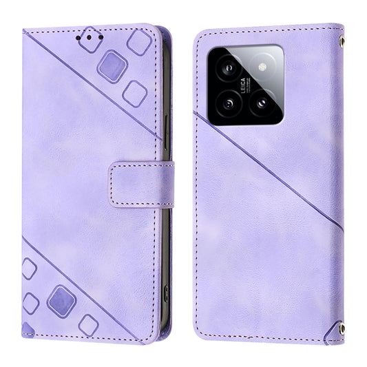 Skin Feel Embossed Leather Phone Case, For Xiaomi 14, For Xiaomi Redmi Note 13 5G Global, For Xiaomi Redmi 13C, For Xiaomi Redmi Note 13 Pro+ 5G, For Xiaomi Redmi Note 13 Pro 5G Global