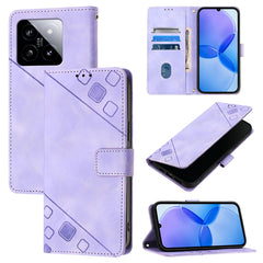 Skin Feel Embossed Leather Phone Case, For Xiaomi 14, For Xiaomi Redmi Note 13 5G Global, For Xiaomi Redmi 13C, For Xiaomi Redmi Note 13 Pro+ 5G, For Xiaomi Redmi Note 13 Pro 5G Global