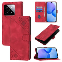 Skin Feel Embossed Leather Phone Case, For Xiaomi 14, For Xiaomi Redmi Note 13 5G Global, For Xiaomi Redmi 13C, For Xiaomi Redmi Note 13 Pro+ 5G, For Xiaomi Redmi Note 13 Pro 5G Global