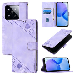 Skin Feel Embossed Leather Phone Case, For Xiaomi Redmi Note 13 4G Global, For Xiaomi Redmi K70E, For Xiaomi Poco X6 Pro, For Xiaomi 14 Ultra, For Xiaomi 14 Pro