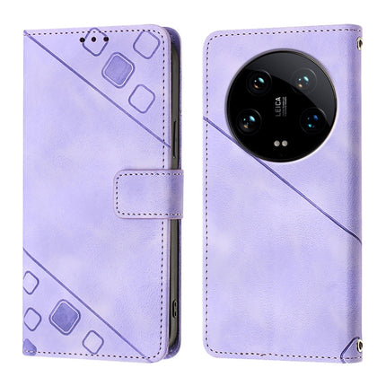 Skin Feel Embossed Leather Phone Case, For Xiaomi 14 Ultra, For Xiaomi 14 Pro, For Xiaomi 14, For Xiaomi Redmi Note 13 5G Global